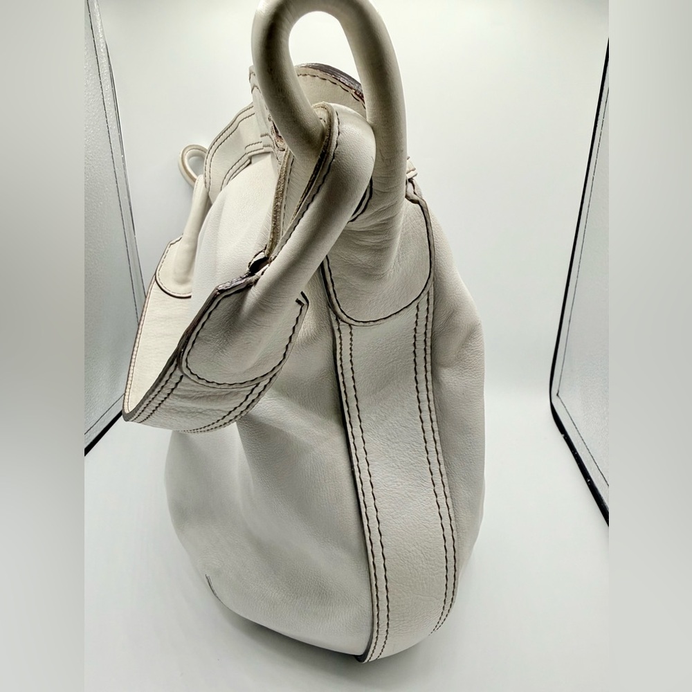 Loewe LARGE White all Leather Shoulder Bag